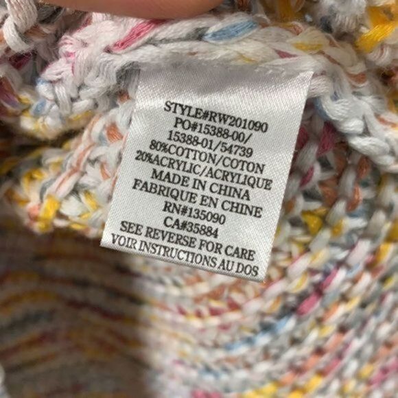 NWT Rag Poets confetti cream crewneck sweater XS - Picture 11 of 15